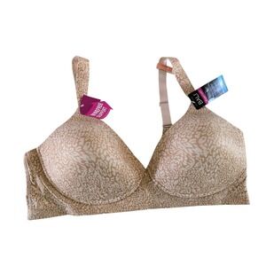 Bali Women's Comfort Revolution‎ Ultimate Wireless Support Bra Beige Size 3X